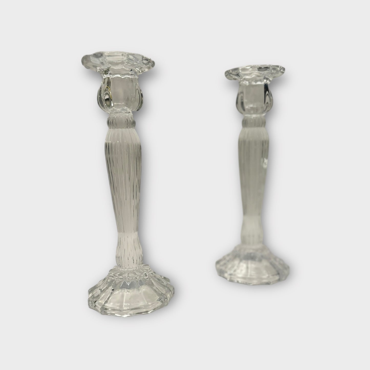 Vintage Shannon Crystal Candlestick Holders (Set of 2) – Elegant Timeless Charm