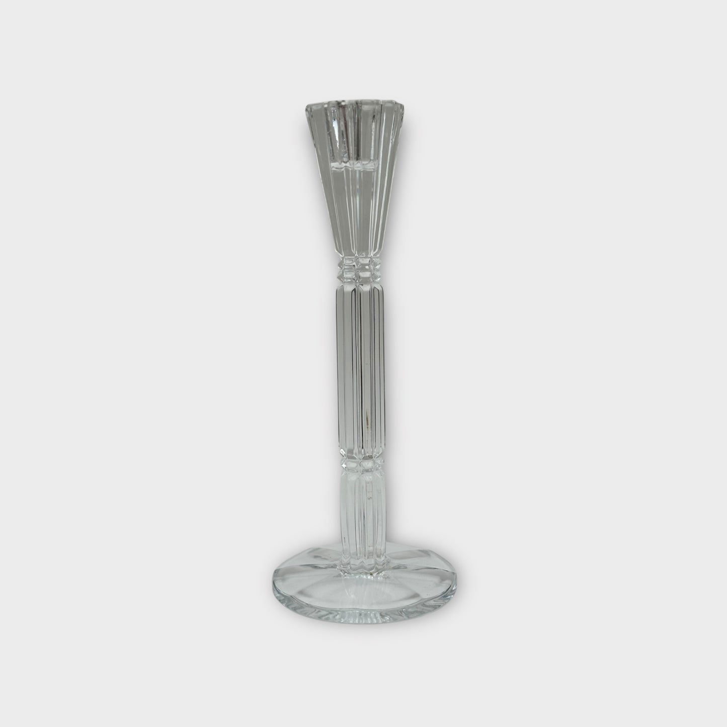 Vintage Cristal d'Arques Candle Holders – Pair - Elegant French Glassware (8.5 inches)