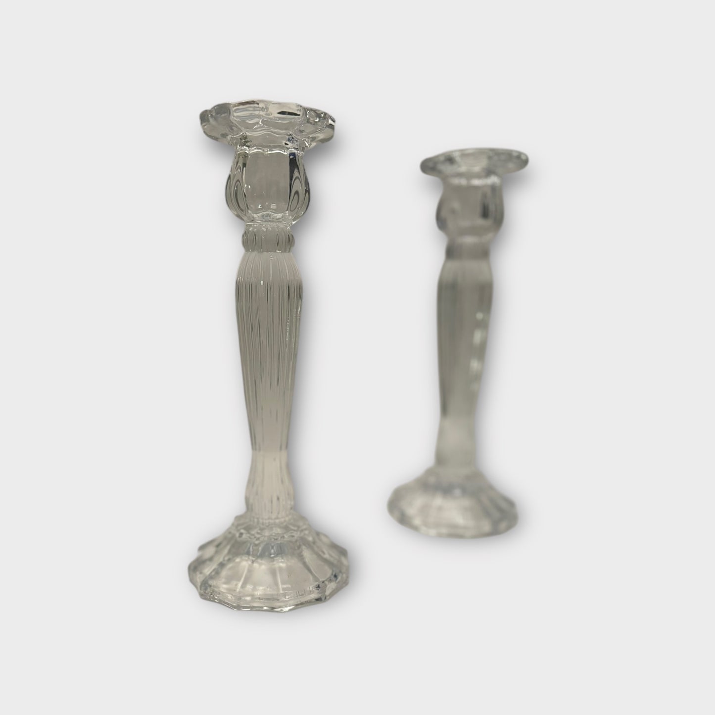 Vintage Shannon Crystal Candlestick Holders (Set of 2) – Elegant Timeless Charm