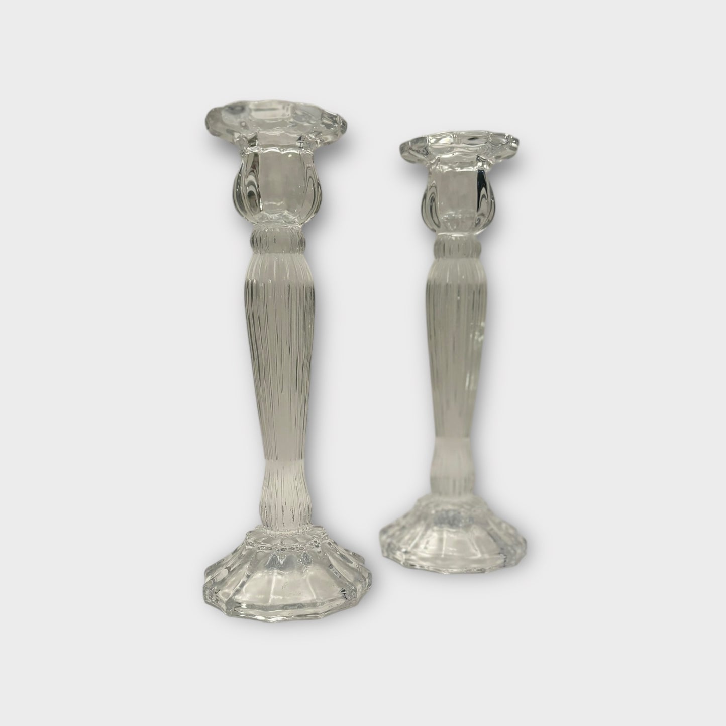 Vintage Shannon Crystal Candlestick Holders (Set of 2) – Elegant Timeless Charm