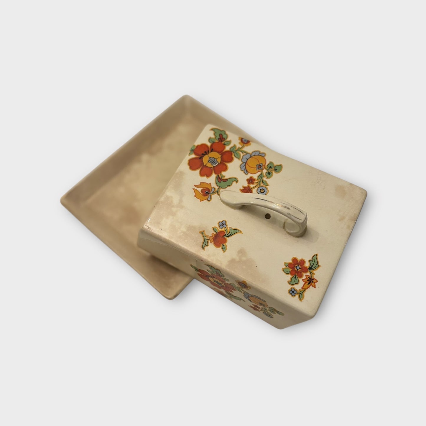 Vintage New Hall Pottery Hanley Cheese Dish
