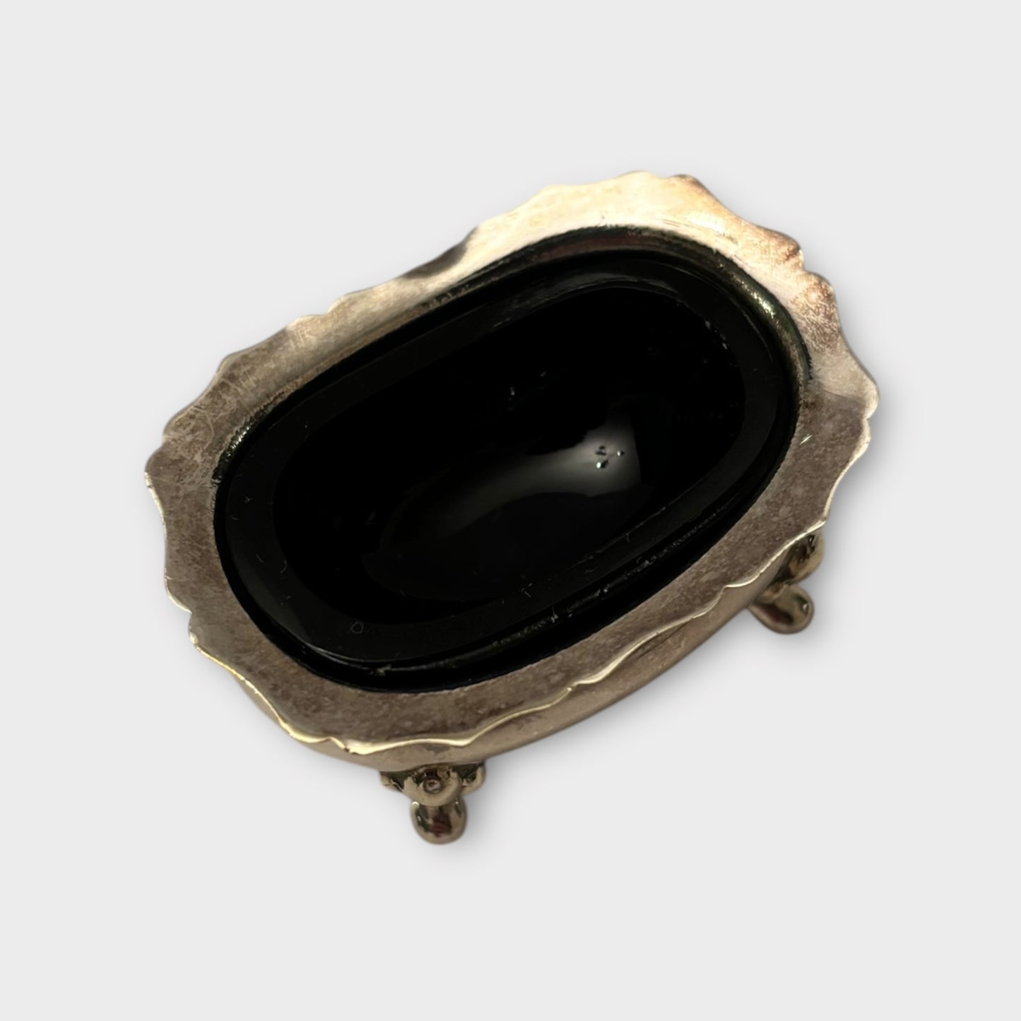 Silver-Plated Open Salt and Matching Mustard Pot (1960s)