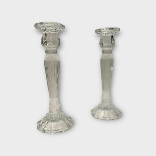 Vintage Shannon Crystal Candlestick Holders (Set of 2) – Elegant Timeless Charm