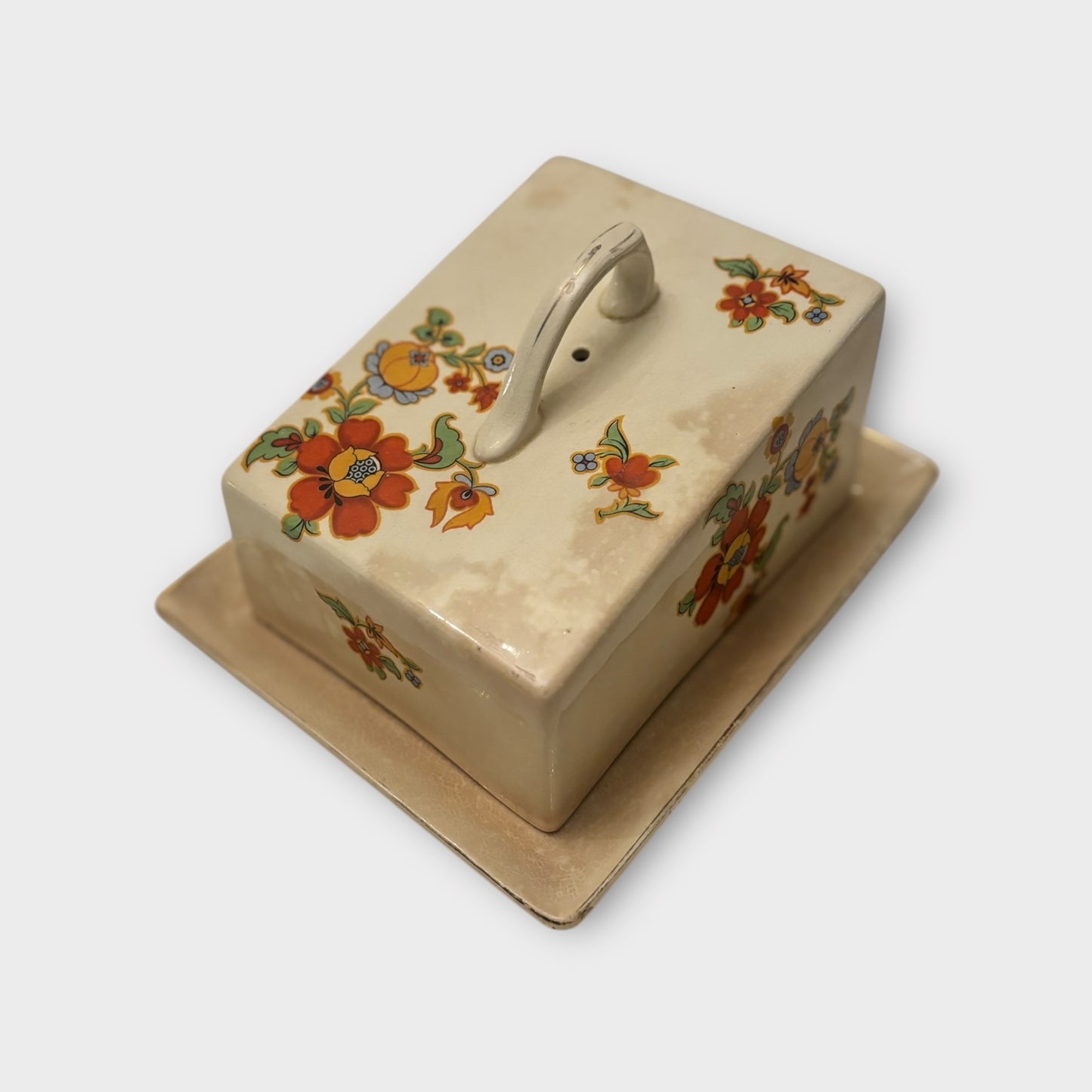 Vintage New Hall Pottery Hanley Cheese Dish