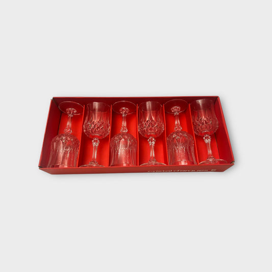 Set of 6 Longchamp 25cl Crystal Glasses by Cristal d'Arques