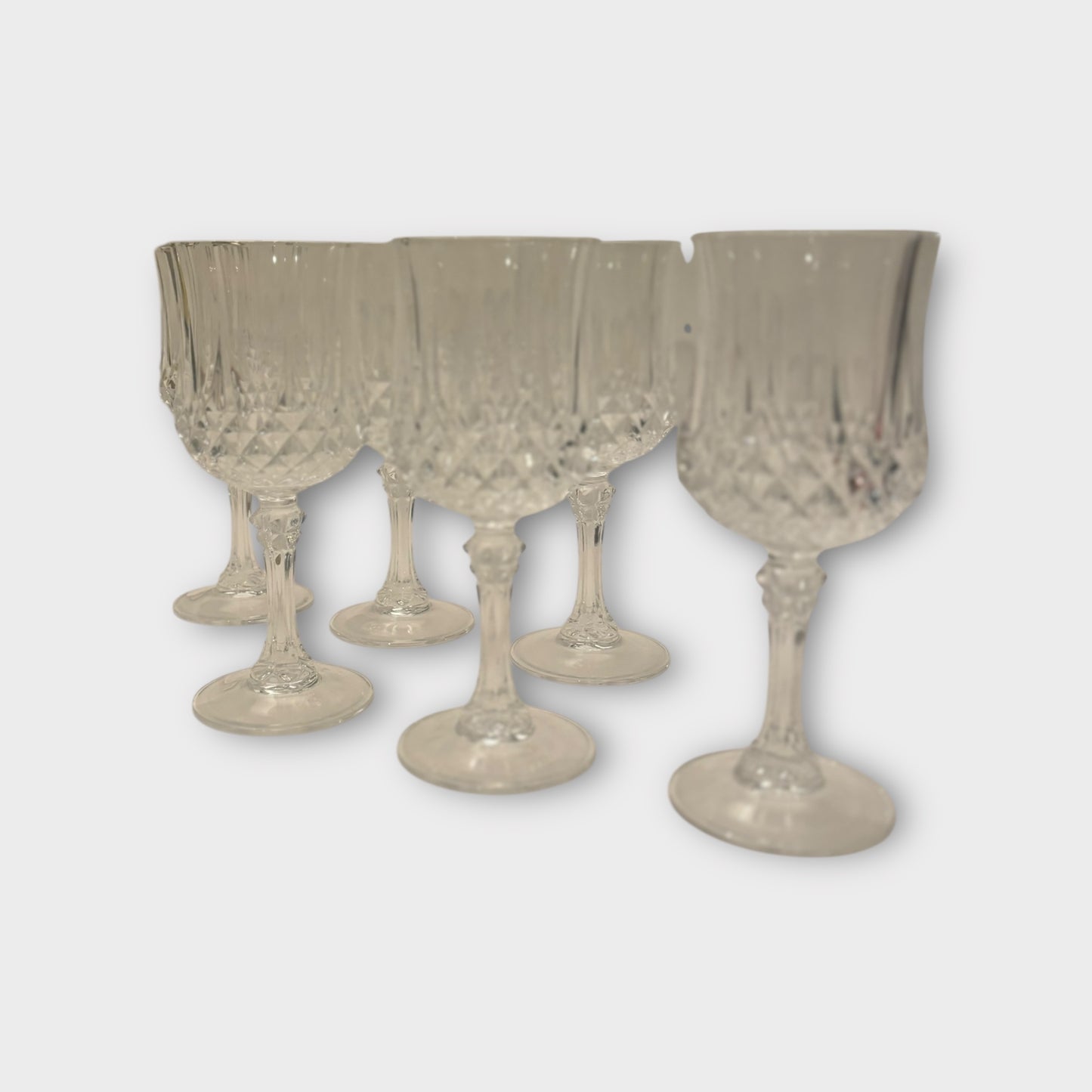 Set of 6 Longchamp 25cl Crystal Glasses by Cristal d'Arques