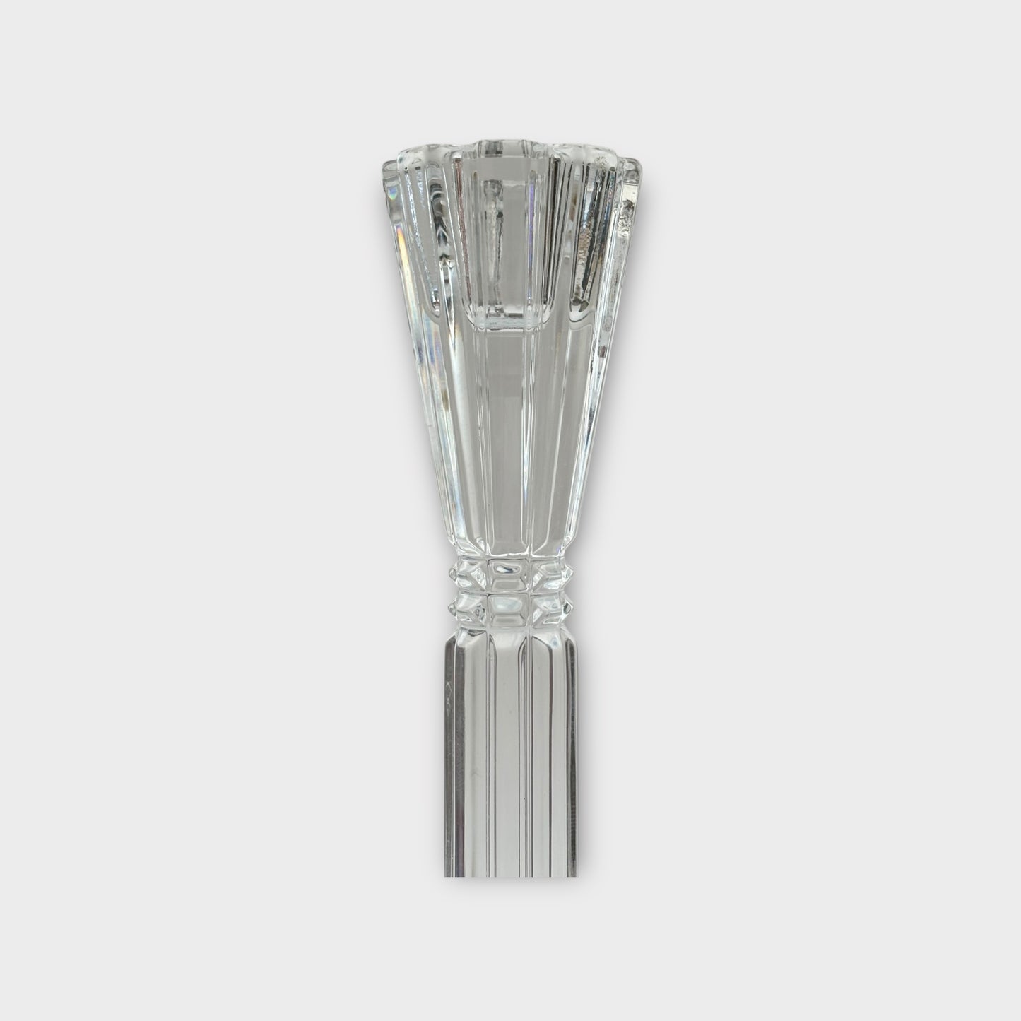 Vintage Cristal d'Arques Candle Holders – Pair - Elegant French Glassware (8.5 inches)