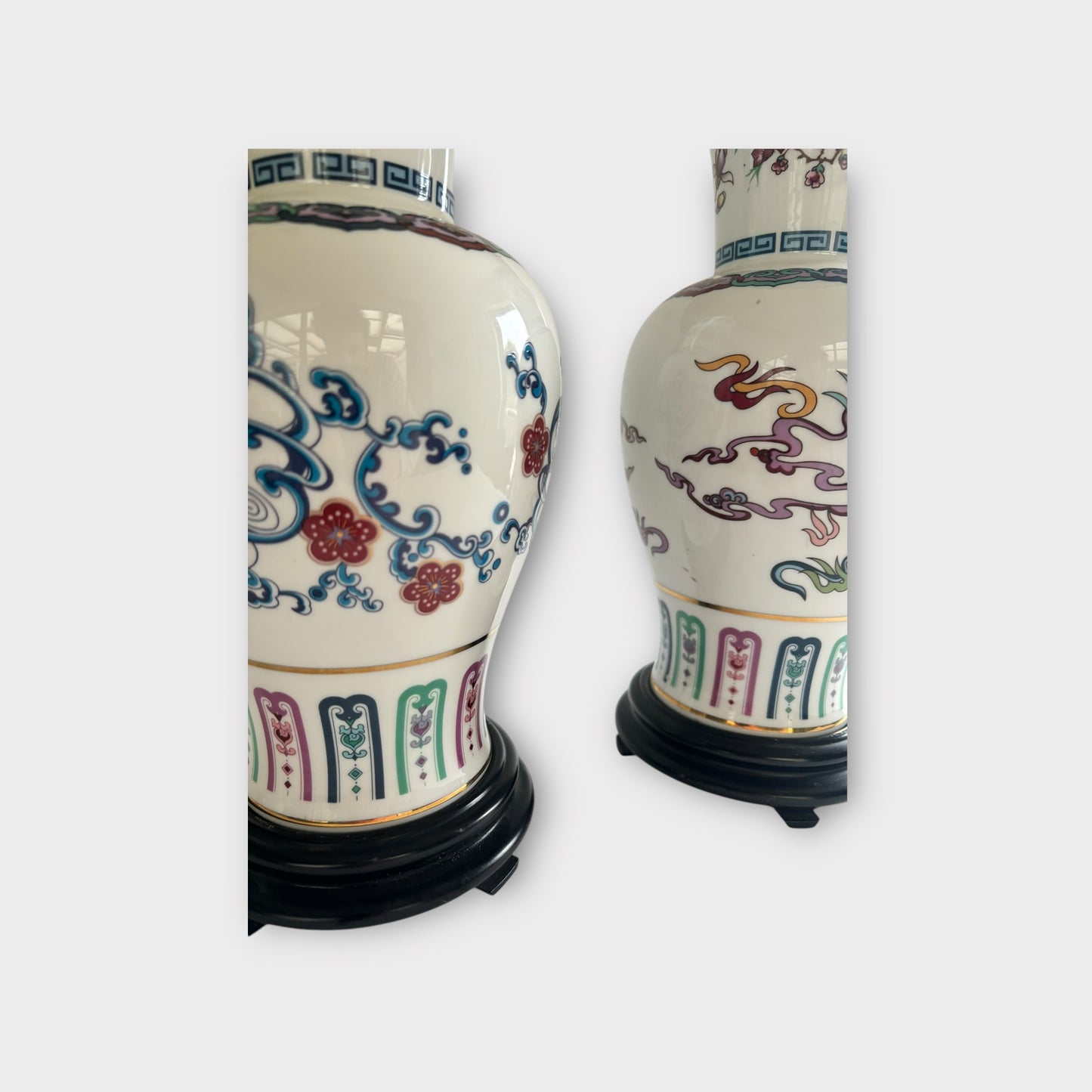 Franklin Mint Celestial Dragon Vases