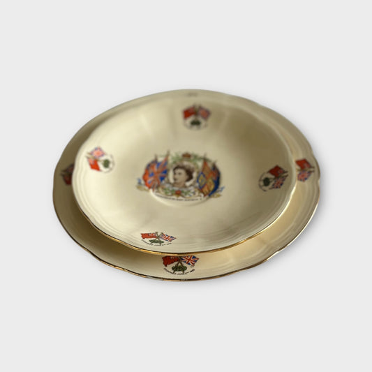 Coronation Plate Queen Elizabeth II - 1953 - Alfred Meakin