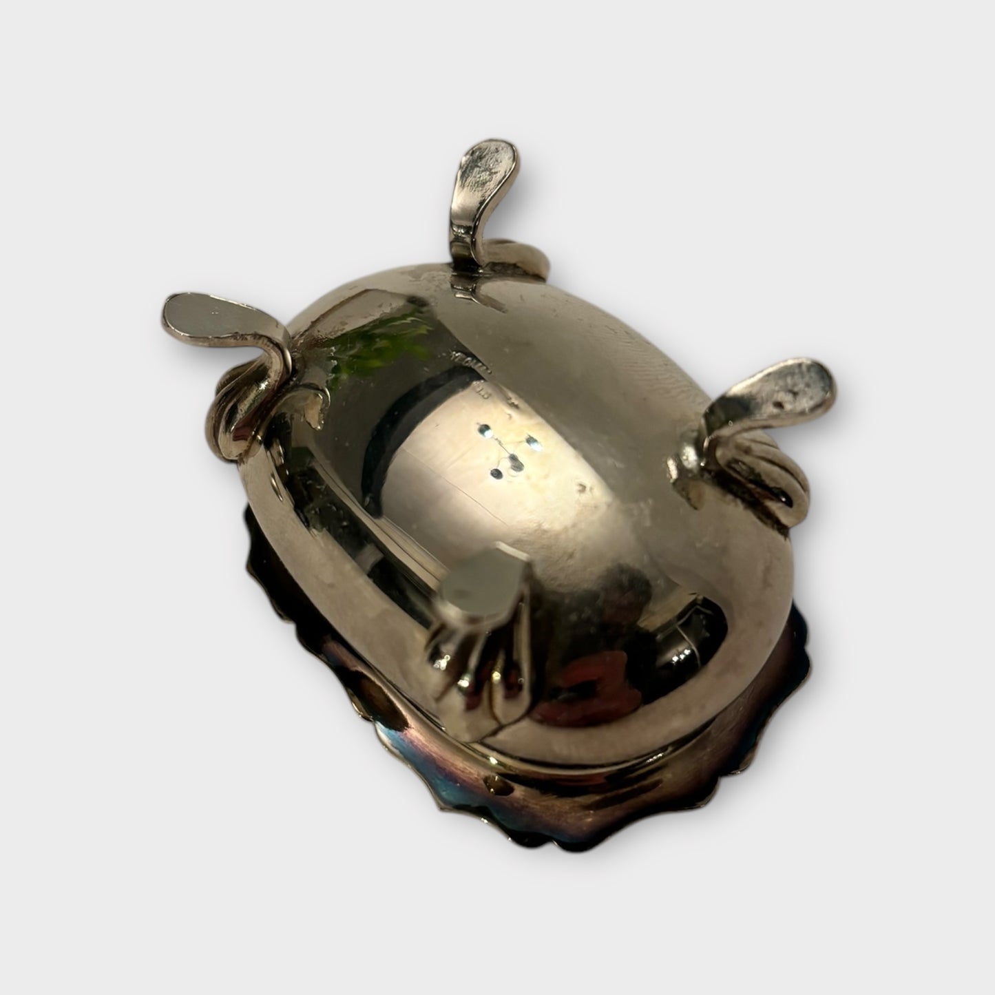 Silver-Plated Open Salt and Matching Mustard Pot (1960s)