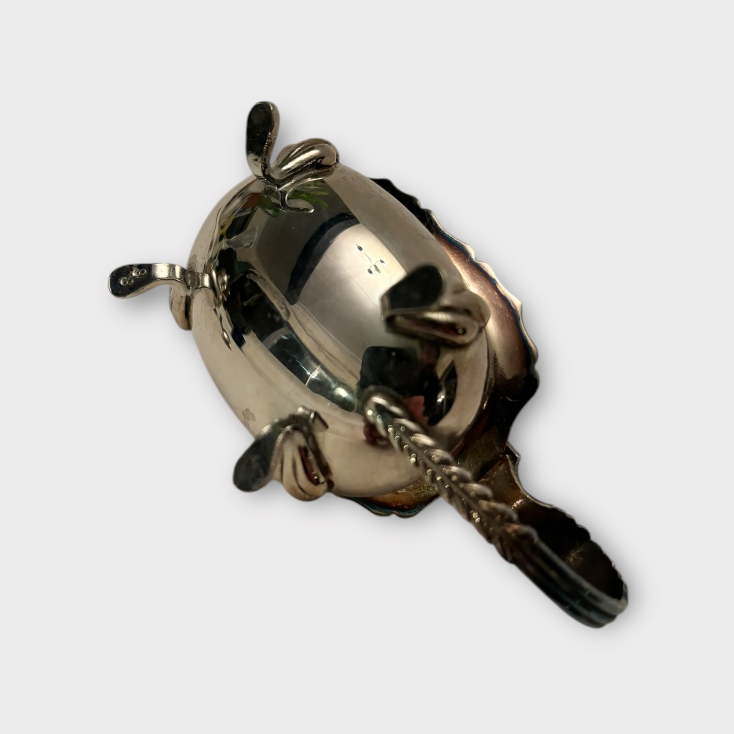 Silver-Plated Open Salt and Matching Mustard Pot (1960s)