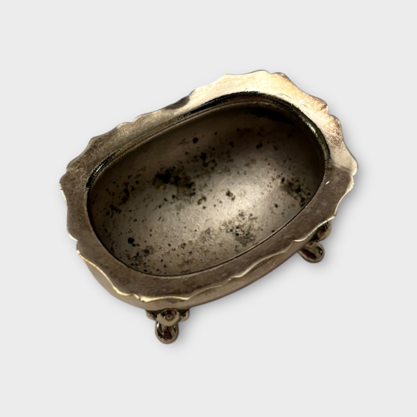 Silver-Plated Open Salt and Matching Mustard Pot (1960s)